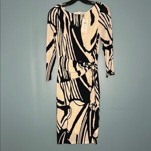 Elegant Black and White Dress